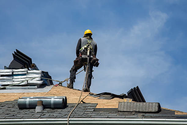 Professional Flat Roof Repair technician working in Howard, CO